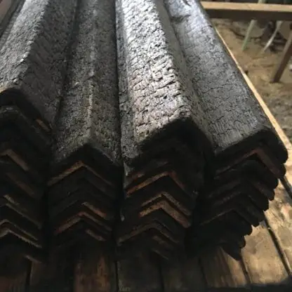 SertiWOOD® Siberian Larch Heavy Charred L Cladding Corners 42x42x4000mm 4 No. L Corner