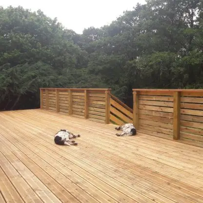 Siberian Larch decking 3.0mtr * Heartwood Smooth and Reeded * Dual use profile (Pack)