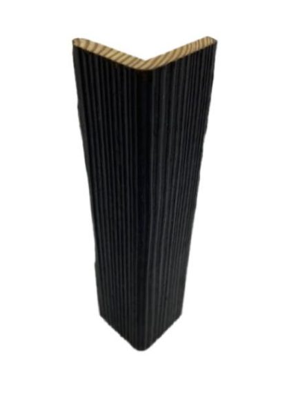 SertiWOOD® Charred Brushed and Oiled (Ebony) 42x42x4000mm 4No. Siberian Larch Charred  L Cladding Corner - 4m - Image 3