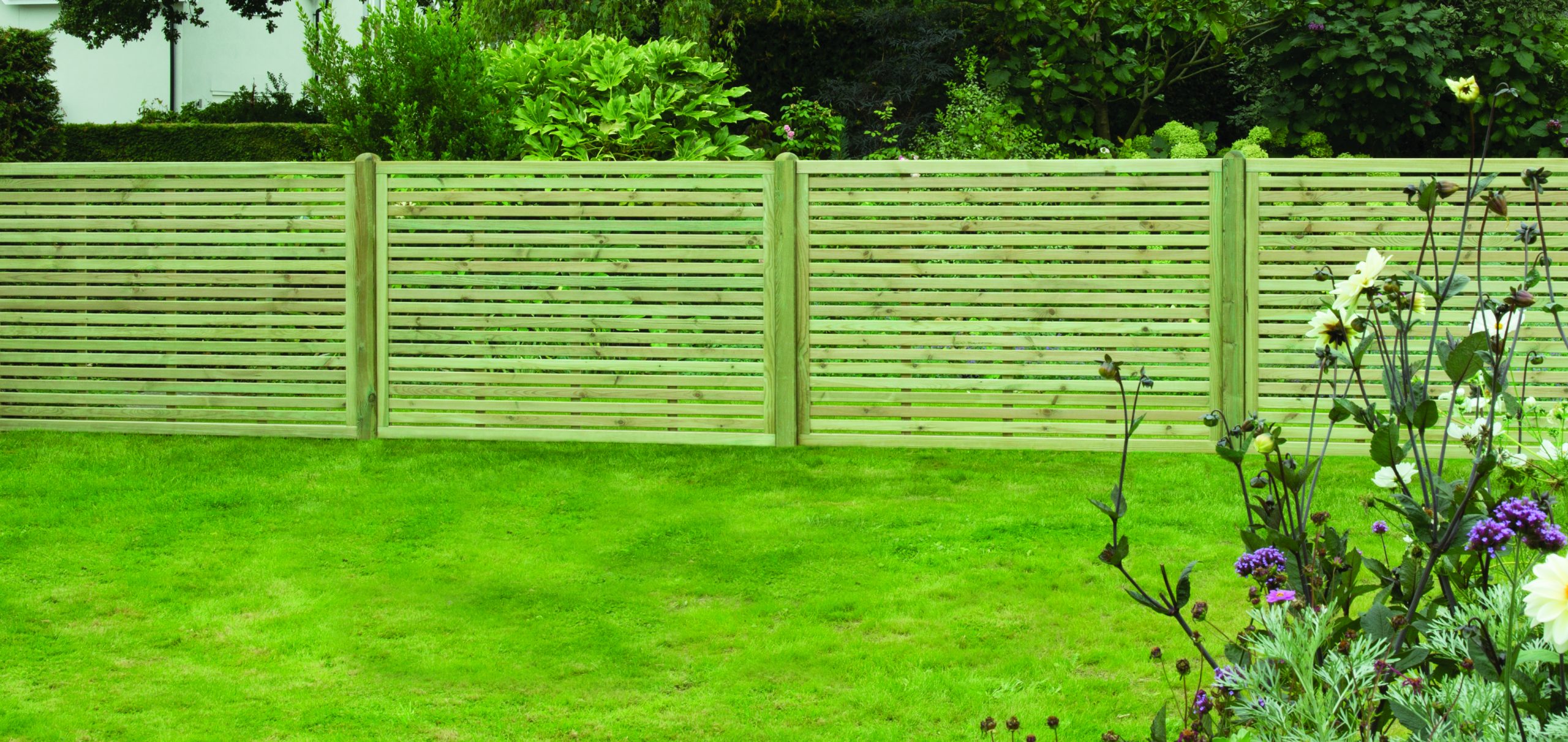 Timber Focus Chelsea Slatted Fence Panel (H) 1.2m (W) 18m